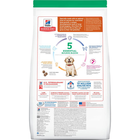 Science Diet Puppy Large Breed Lamb Meal & Brown Rice Dry Dog Food 30lb poudrefeed.com 2