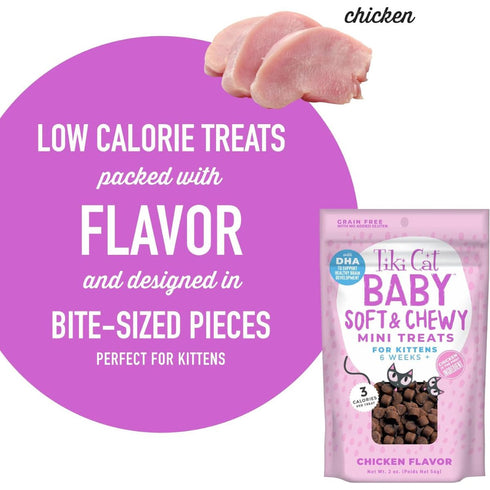 Tiki Cat Baby Soft & Chewy Mini Treats Chicken Flavor 2oz Poudre Pet & Feed Supply 4