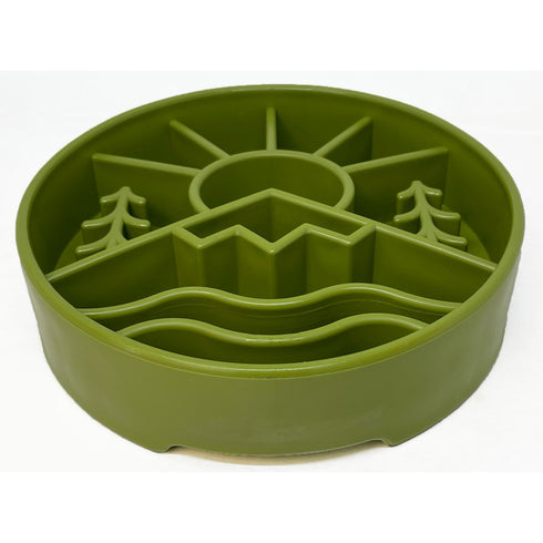 SodaPup Great Outdoors Enrichment Bowl Durable Slow Feeder Bowl Green - Poudre Pet and Feed Supply