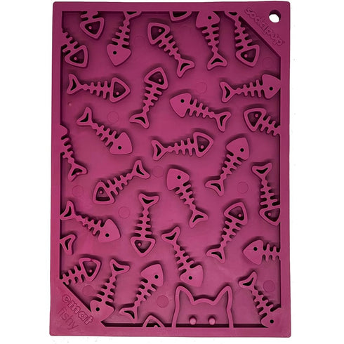 SodaPup Dog & Cat Fishy eMat Lick Mat Small Plum - Poudre Pet and Feed Supply