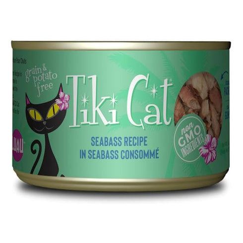 Tiki Cat Oahu Luau Seabass in Consomme Wet Cat Food 6oz - Poudre Pet and Feed Supply