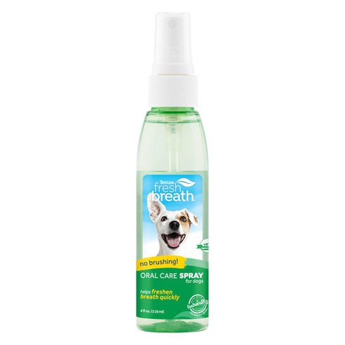 TropiClean Fresh Breath Oral Care Spray 4oz - Poudre Pet and Feed Supply