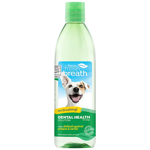 TropiClean Fresh Breath Dental Health Solution for Dogs 8oz - Poudre Pet and Feed Supply