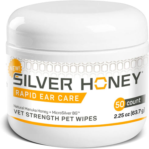 VSI Absorbine Silver Honey Rapid Ear Care Vet Strength Pet Wipes 50Ct - Poudre Pet and Feed Supply