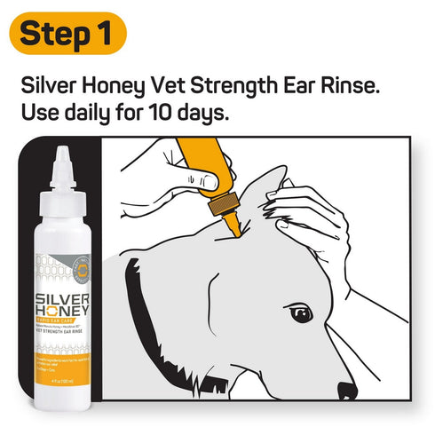 VSI Absorbine Silver Honey Vet Strength 2 Step Ear Treatment - Poudre Pet and Feed Supply