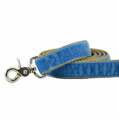 2Hounds Design Dusty Blue Swiss Velvet Leash 6' - Poudre Pet & Feed Supply