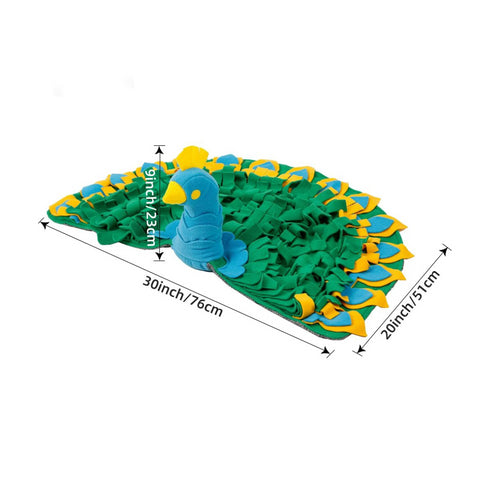 Injoya Peacock Snuffle Dog Feeding Mat 9.06''