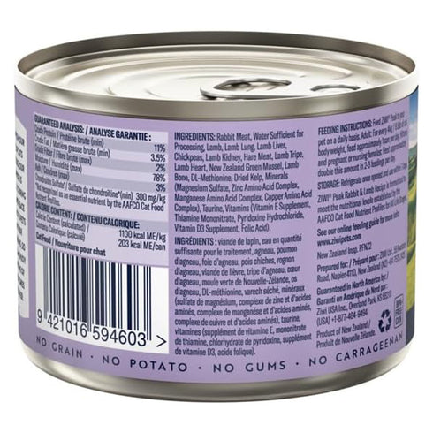 Ziwi Peak Rabbit & Lamb Grain Free Wet Cat Food 6.5oz poudrefeed.com 2
