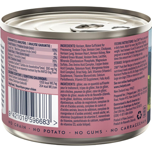 Ziwi Peak Venison Grain Free Wet Dog Food 6oz poudrefeed.com 2