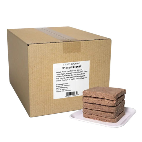 Steve's Real Food Frozen Raw Dog Food Whitefish Patties 20lb - Poudre Pet & Feed Supply