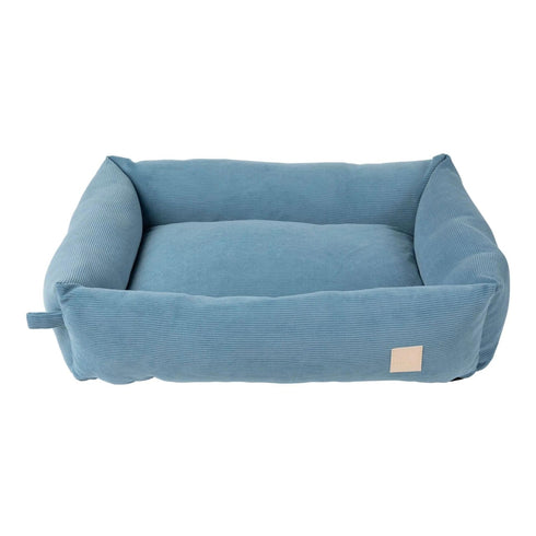FuzzYard Life Bed - Corduroy Bed for Dogs - French Blue Medium