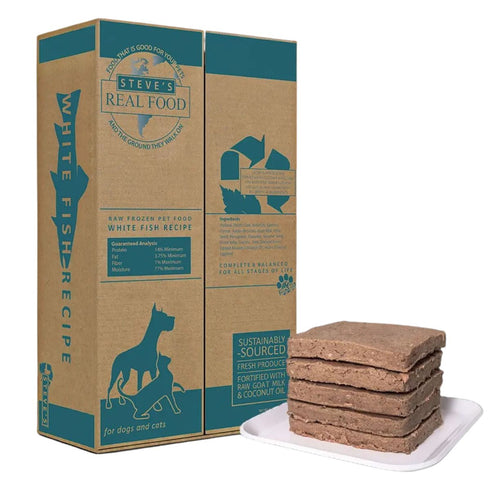 Steve's Real Food Frozen Raw Dog Food Whitefish Patties 13lb - Poudre Pet & Feed Supply