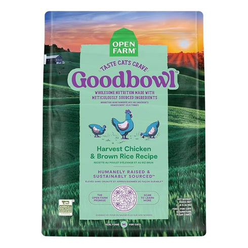 Open Farm GoodBowl Dry Cat Food - Chicken & Brown Rice - 3lb Bag