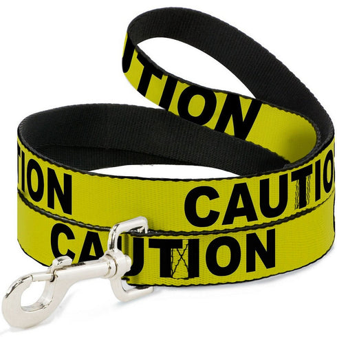 Buckle-Down Pet Caution Dog Leash Yellow Black 1/2" x 4' - Poudre Pet & Feed Supply 2