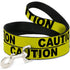 Buckle-Down Pet Caution Dog Leash Yellow Black 1/2" x 4' - Poudre Pet & Feed Supply 2
