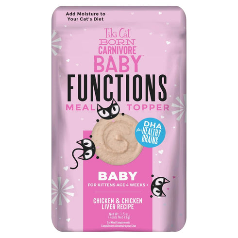 Tiki Cat Born Carnivore Baby Functions Chicken & Chicken Liver Cat Food 1.5oz Poudre Pet & Feed Supply