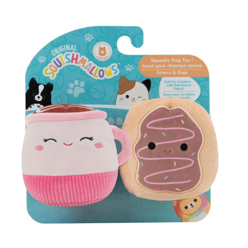 Squishmallows Squeaky Plush Dog Toys Cafe 2-Pack Emily & Deja - Poudre Pet & Feed Supply