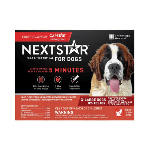 NextStar Flea and Tick Prevention for Dogs 89-132lb 3Ct - Poudre Pet & Feed Supply