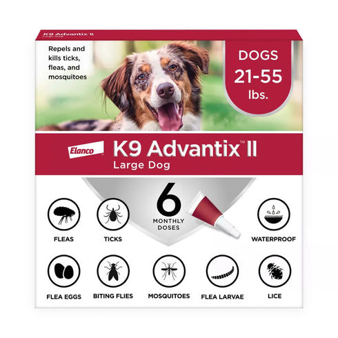 K9 Advantix II Large Dog Tick & Mosquito Treatment & Prevention for Dogs 2 pack