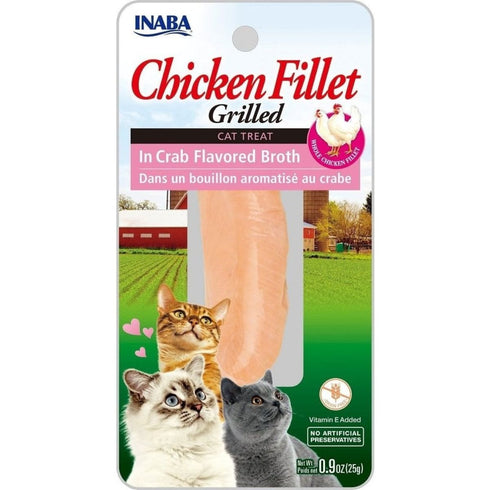 Inaba Grilled Chicken Filler in Crab Flavored Broth Cat Treat 0.52oz - Poudre Pet & Feed Supply
