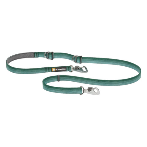 RuffWear Switchbak Double-Ended Dog Leash 7' River Rock Green - Poudre Pet & Feed Supply 2