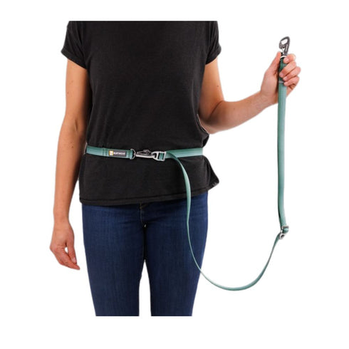 RuffWear Switchbak Double-Ended Dog Leash 7' River Rock Green - Poudre Pet & Feed Supply 8