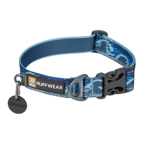 RuffWear Crag Reflective Dog Collar 14-20" Midnight Wave - Poudre Pet & Feed Supply