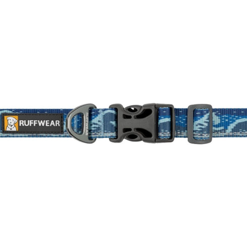 RuffWear Crag Reflective Dog Collar 14-20" Midnight Wave - Poudre Pet & Feed Supply 2