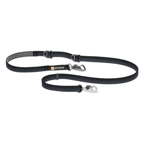 RuffWear Switchbak Double-Ended Dog Leash 7' Basalt Gray - Poudre Pet & Feed Supply 2