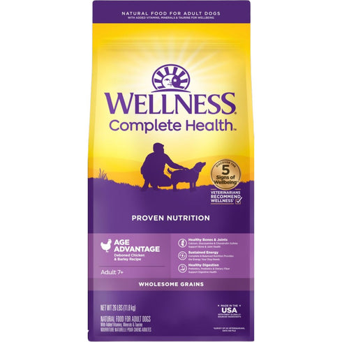 Wellness Complete Health Grained Age Advantage Chicken & Barley Dry Dog Food 26lb - Poudre Pet & Feed Supply