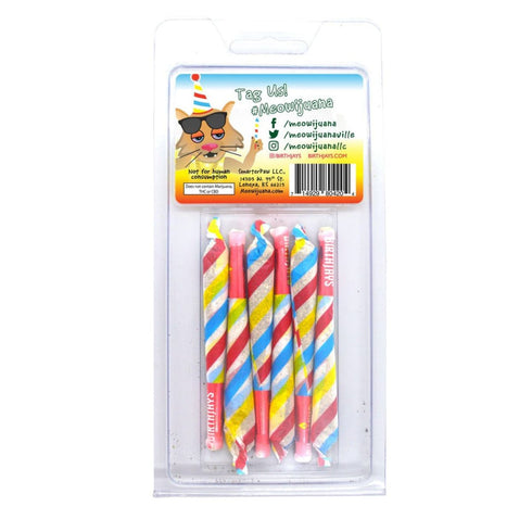 Meowijuana Birthjays Party Size Catnip Joints Cat Toys 6ct - Poudre Pet & Feed Supply 2