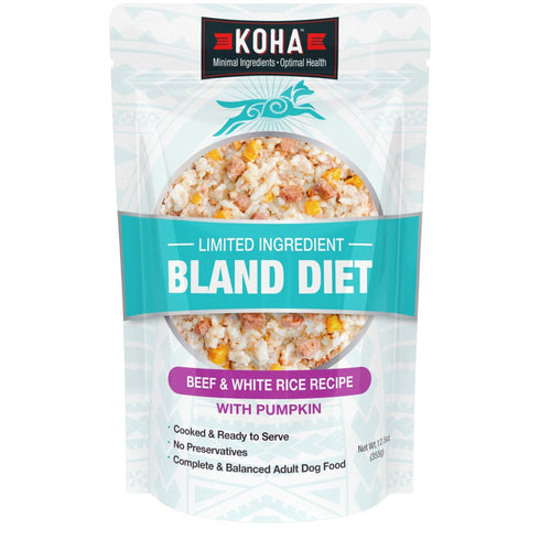 Koha Limited Ingredient Bland Diet Beef & White Rice Wet Dog Food 12.5oz Poudre Pet & Feed Supply
