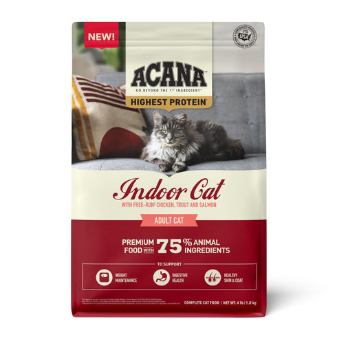 Acana Highest Protein Indoor Chicken Trout Salmon Dry Cat Food 10lb - Poudre Pet & Feed Supply