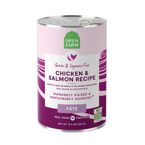 Open Farm Grain Free Chicken & Salmon Pate Wet Dog Food 12.5oz - Poudre Pet & Feed Supply