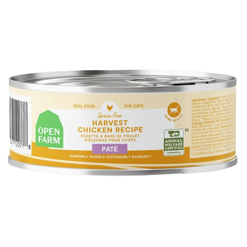 Open Farm Wet Cat Food - Harvest Chicken Pate - 5.3oz Can