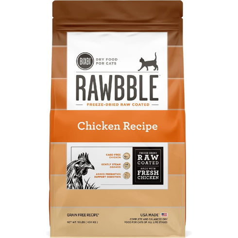 Bixbi Rawbble Chicken Dry Cat Food 10lb - Poudre Pet & Feed Supply