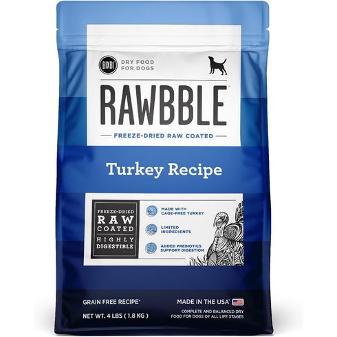 Bixbi Pet Rawbble Turkey Dry Dog Food 4lb - Poudre Pet & Feed Supply