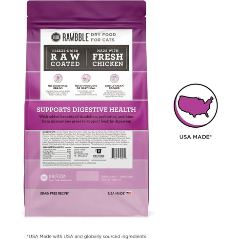 Bixbi Pet Rawbble Digestive Health Chicken Dry Cat Food 10lb - Poudre Pet & Feed Supply 2