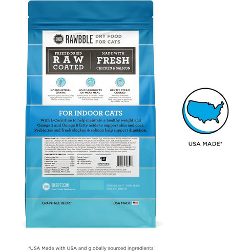 Bixbi Pet Rawbble Indoor Health Chicken & Salmon Dry Cat Food 10lb - Poudre Pet & Feed Supply 2