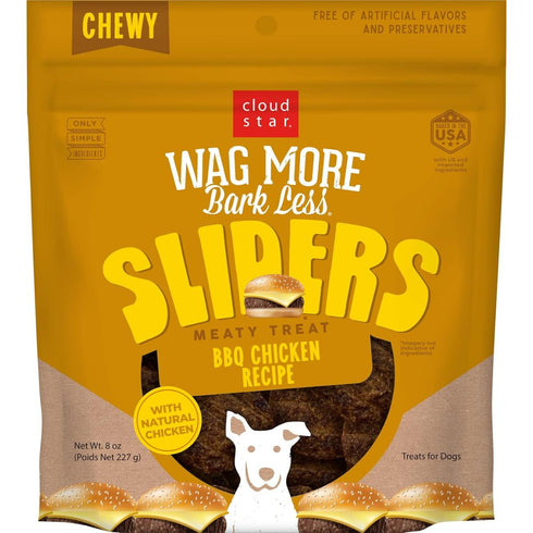 Wag More Bark Less Grain Free Sliders BBQ Chicken Dog Treats 8oz - Poudre Pet & Feed Supply