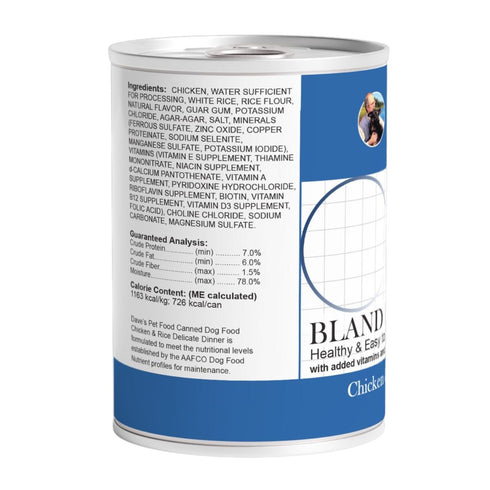 Dave's Pet Food Restricted Diet Bland Chicken & Rice Wet Dog Food 22oz - Poudre Pet & Feed Supply 2