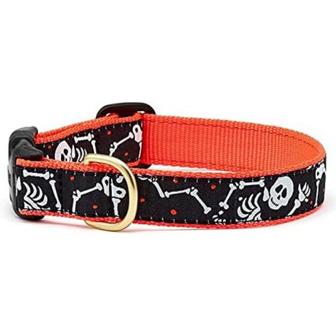 Up Country Bone Jangles Pattern Dog Collar, Small (9"-15") 5/8"