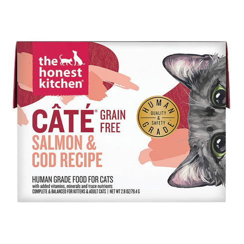 The Honest Kitchen Cate Tetra Grain Free Salmon Cod Wet Cat Food 2.8oz