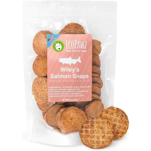 EcoPawz Wiley’s Salmon Snaps Cat Dog Treats 16oz - Poudre Pet & Feed Supply