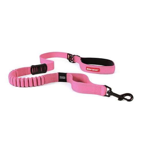 Ezy Dog Leash 48" Pink Zero Shock - Poudre Pet & Feed Supply