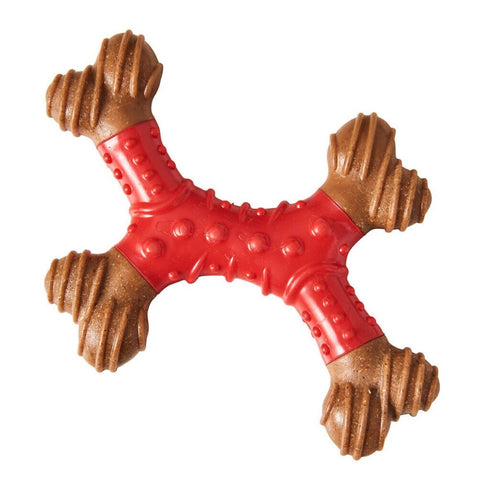 Spot Holiday Bambone X-Bone Dental Gingerbread Dog Toy 6" - Poudre Pet & Feed Supply