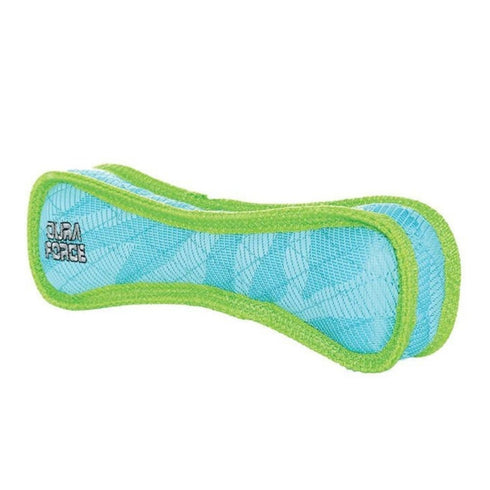 Tuffy's DuraForce Bone Tiger Blue Green Dog Toy - Poudre Pet & Feed Supply