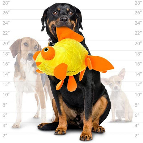 Tuffy's Mighty Massive Ocean Goldfish Squeaker Dog Toy - Poudre Pet & Feed Supply 4