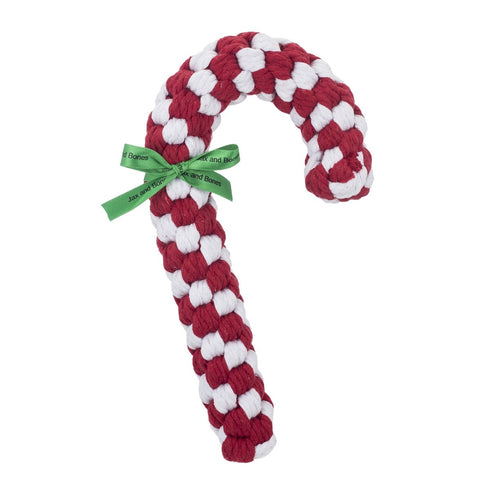 Jax & Bones 8" Large Candy Cane Dog Toy - Poudre Pet & Feed Supply