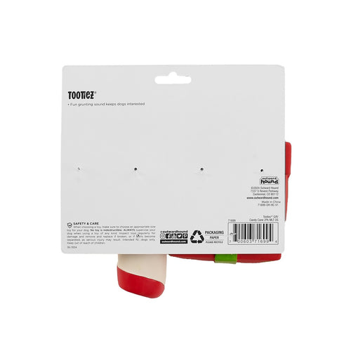 Outward Hound Tootiez Gift / Candy Cane Latex Rubber Dog Toy 2Pk - Poudre Pet & Feed Supply 2